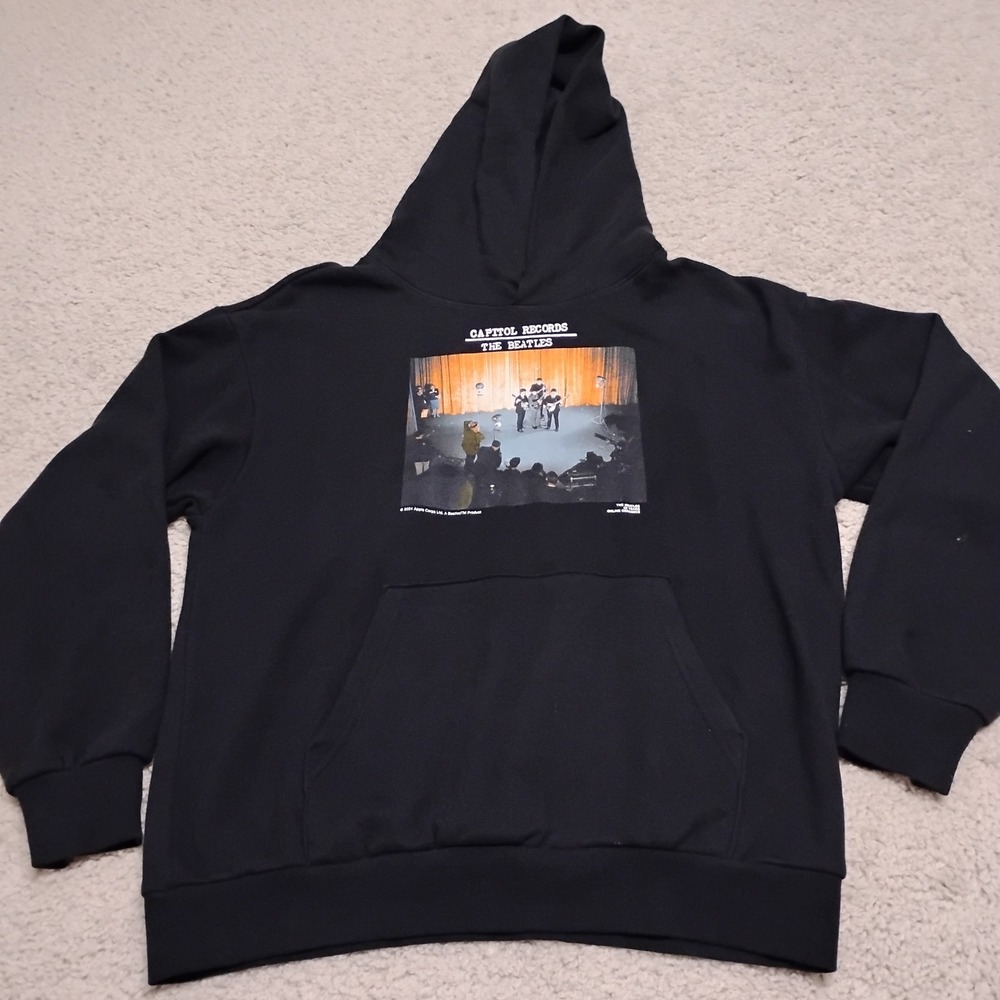 The Beatles x Online Ceramics Hoodie Mens L Black Master Tape Music Sweatshirt